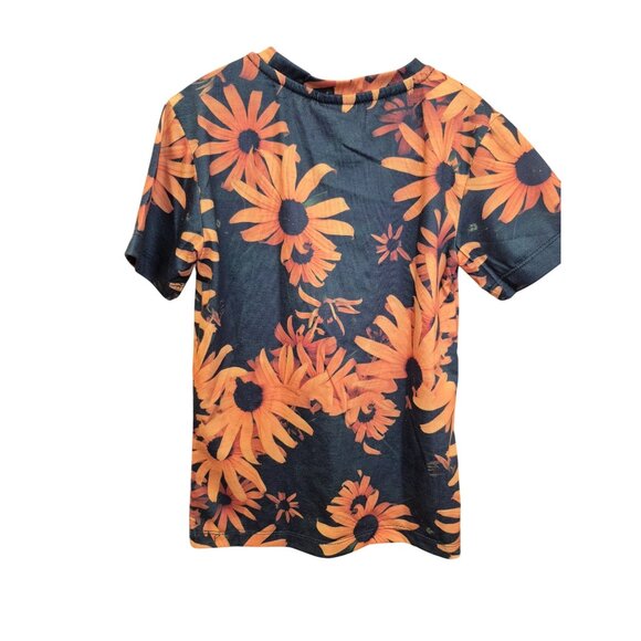 Hype. Black & Orange Floral‎ T-Shirt 3-4Y Graphic Tee For Kids - Picture 4 of 4